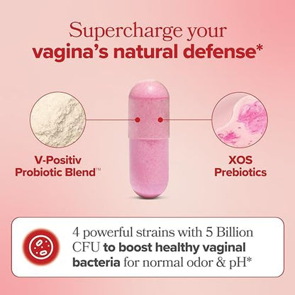 URO Probiótico Vaginal para Mujeres – pH Balanceado, Flora Íntima Saludable, Olor Fresco, Prebióticos + Lactobacillus, 60 Cápsulas