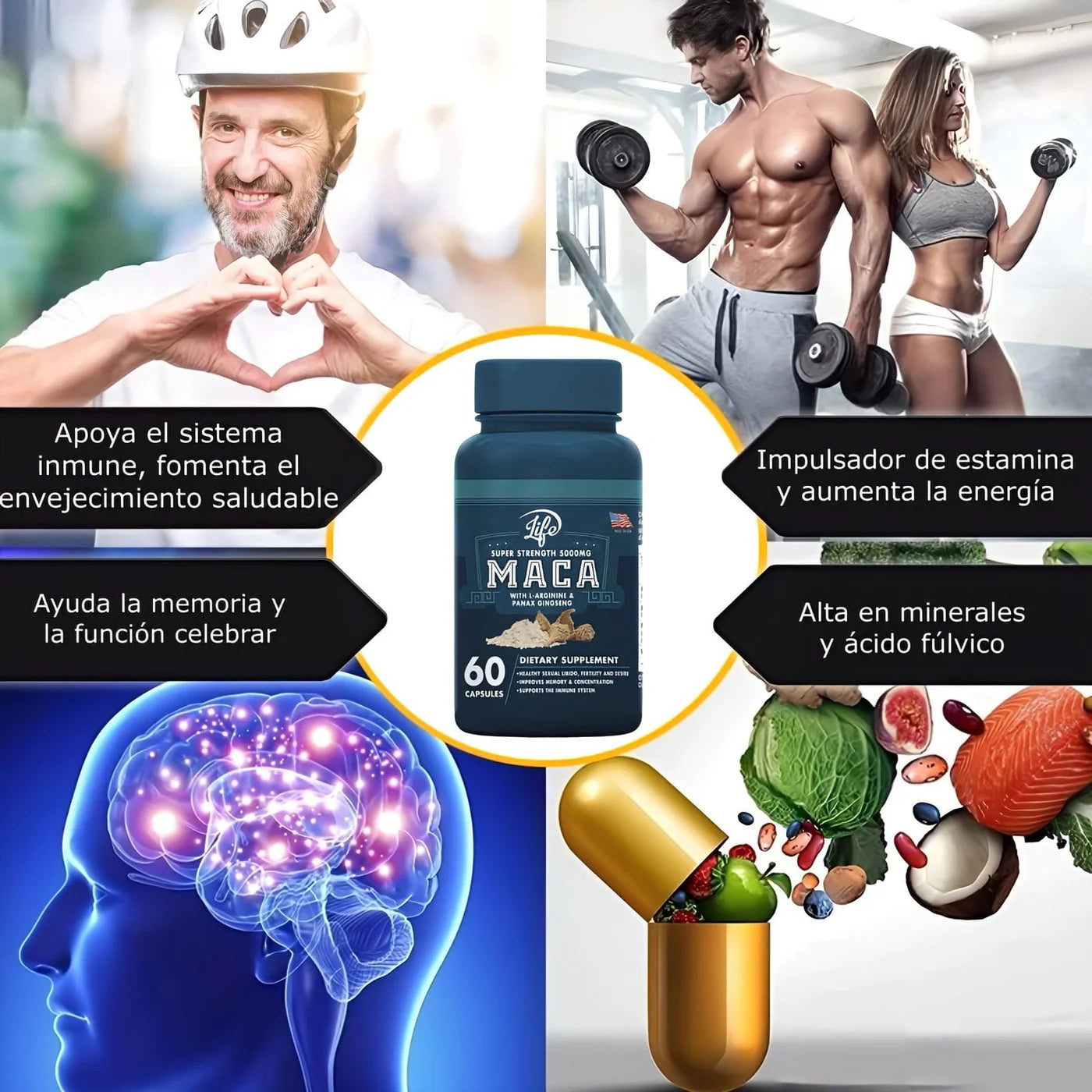 🔥 Maca Peruana Orgánica | Energía, Libido y Vitalidad Natural